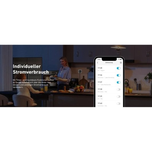 Intelligente Steckdose Anker A17X8311 Bluetooth Wi-Fi App-Verbrauchsstatistiken