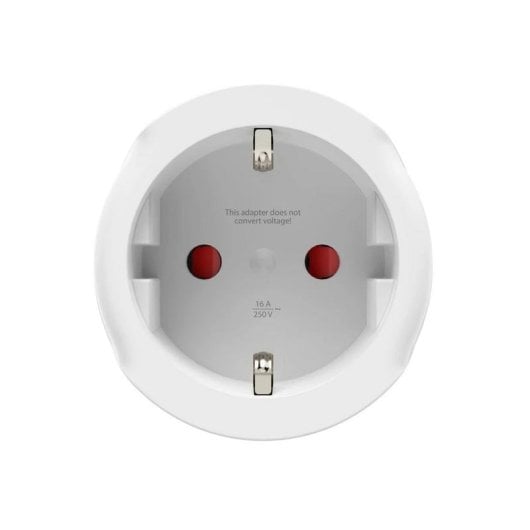Régua de tomadas Hama 00223483 1 tomada adaptador viagem UK-EU proteção terra branco