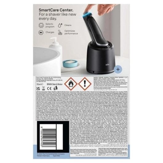 Rasoir Visage Braun Series 6 62-S7650cc Sans Fil 60min Sec et Mouillé 2 Réglages Charge Rapide