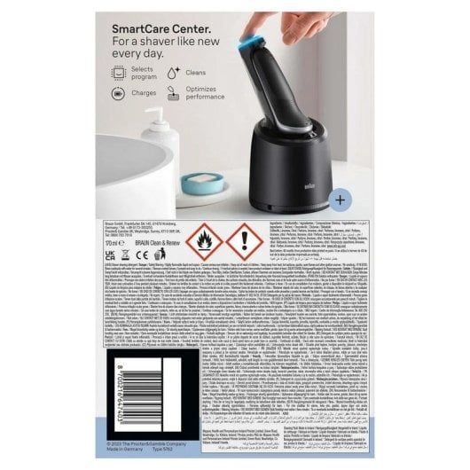 Rasoir Braun Series 6 62-S7650cc rasage humide et sec station de nettoyage