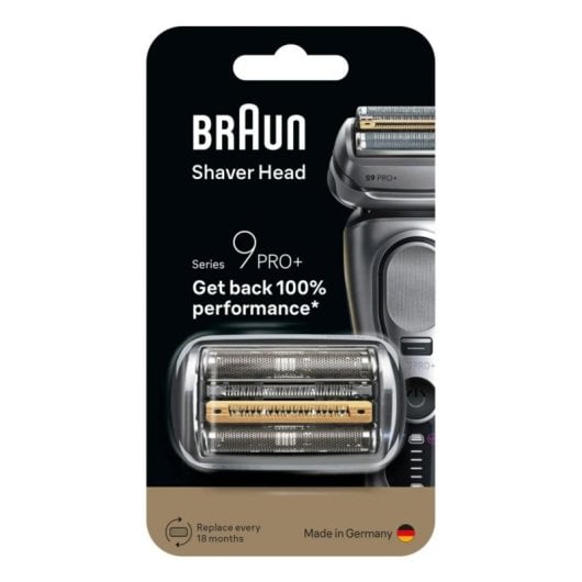 Tête de rasage Braun 96M Series 9 PRO+ inox noir remplacement facile