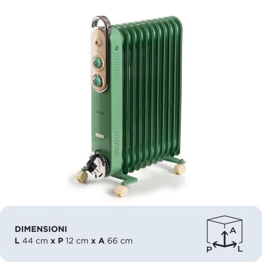 Ölradiator Ariete Vintage Line 8252/04 2500W 11 Elemente grün