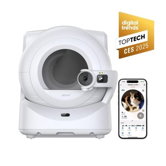 Arenero inteligente PETKIT Purobot Ultra cámara IA autolimpiable gatos blanco