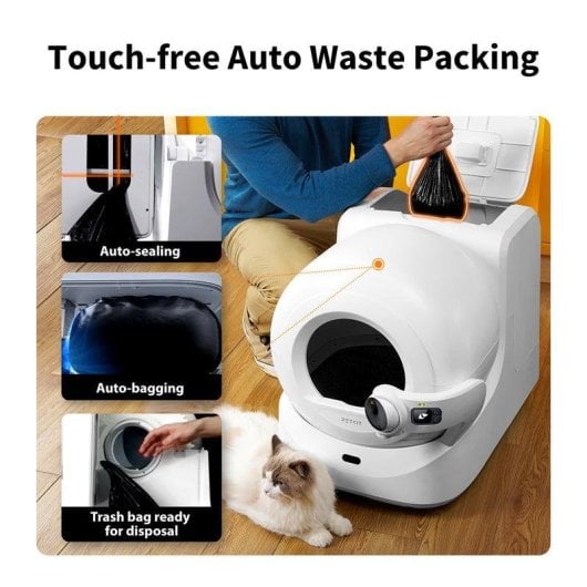 Arenero inteligente PETKIT Purobot Ultra cámara IA autolimpiable gatos blanco