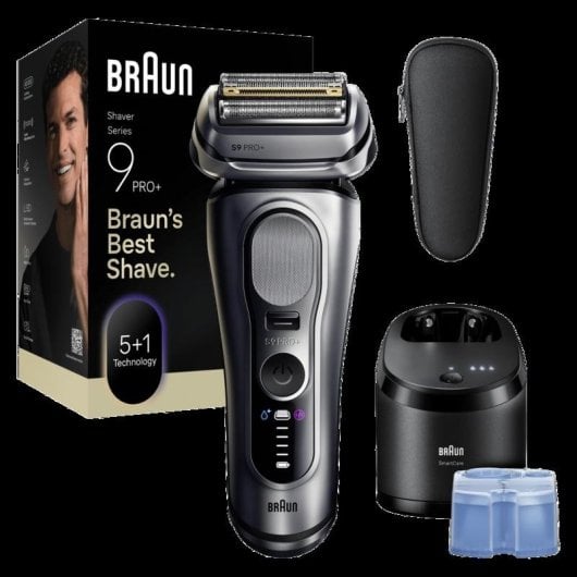 Afeitadora Braun Series 9 Pro+ 9667CC Platino Batería 60min Sensor SensoAdapt
