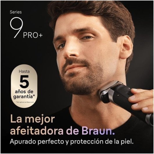 Rasoir pour Visage Braun Series 9 Pro+ 9667CC Sans Fil 60min Sec et Humide 5 Lames Charge Rapide