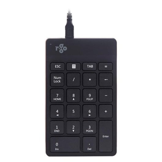 Tastierino numerico R-Go Tools Numpad Break cablato compatto USB ergonomico nero con LED pausa
