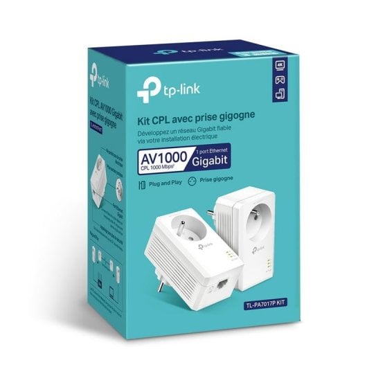 Adattatore Powerline TP-Link TL-PA7017PKIT(FR) 1000 Mbps 1x Gigabit Ethernet Passante