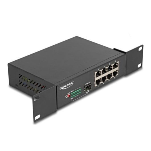 Switch DeLock 88064 8 Portas Gigabit Ethernet 1 SFP Montagem Rack