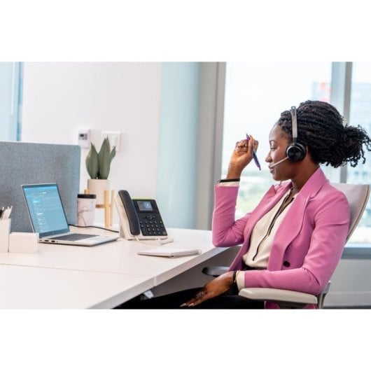 Téléphone IP HP Poly Edge E220 Bluetooth PoE 4 lignes écran 2,8" NFC