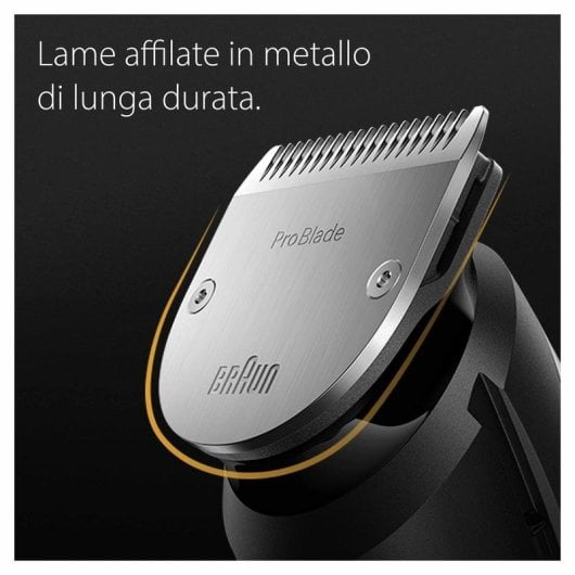 Cortadora de cabelo Braun MGK7460 sem fios Black resistente à água