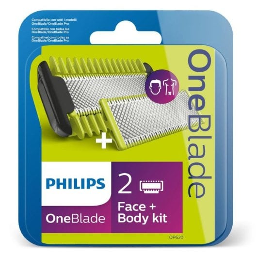 Lâmina de barba Philips OneBlade QP620/50 Face + Body recorte seguro