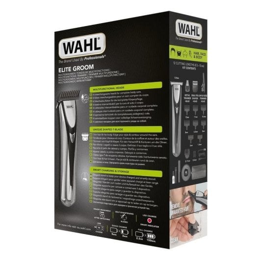 Cortadora de pelo WAHL Elite Groom inalámbrica AC/Batería 10 peines
