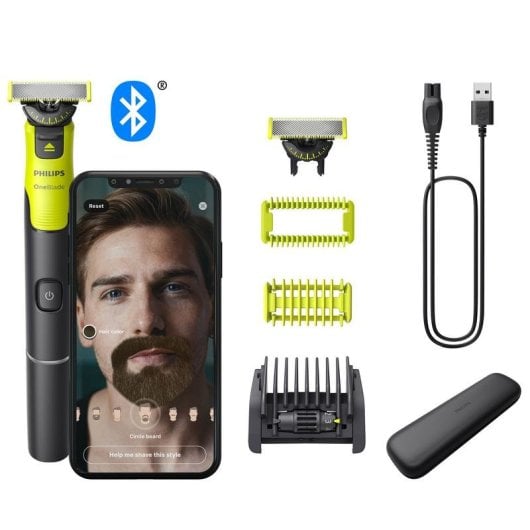 Afeitadora Philips OneBlade 360 QP4631/65 Face + Body Conectividade Bateria 60min Cinza Lima