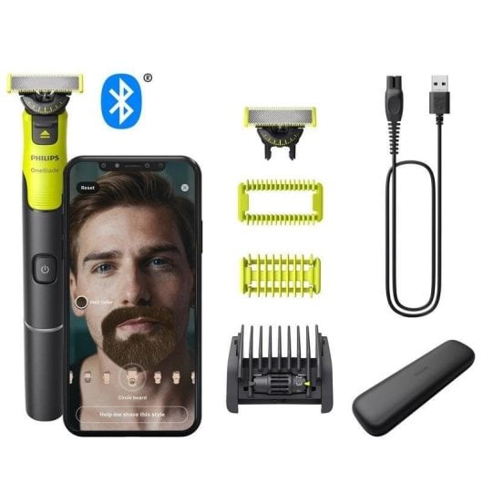 Máquina de Barbear Facial Philips OneBlade 360 QP4631/65 Recarregável 60min Seco e Molhado 1 Lâmina