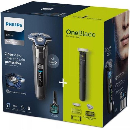 Elektrorasierer Philips Shaver Series 7000 S7887/78 Kabellos 60min Nass- und Trockenrasur 3 Scherköpfe Schnellladung