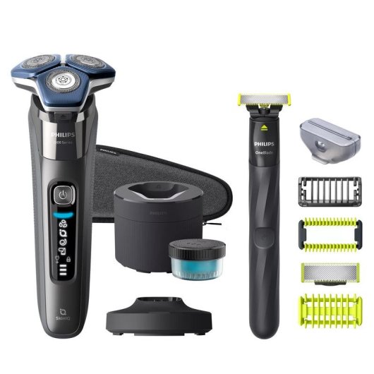 Elektrorasierer Philips Shaver Series 7000 S7887/78 Kabellos 60min Nass- und Trockenrasur 3 Scherköpfe Schnellladung