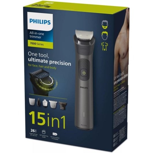 Tondeuse Philips MG7950/15 Series 7000 15en1 Wet&Dry Précision Lames Acier Inox