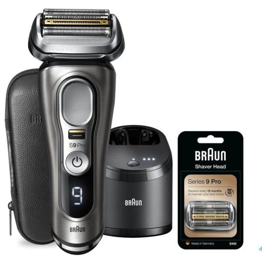 Afeitadora Braun Series 9 Pro 9465cc láminas 60 min recargable negro plata