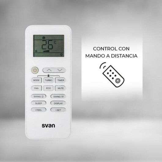 Aire Acondicionado Split 1x1 SVAN SAAS1200W 3.000 Frigorías A++ con Bomba de Calor WiFi Mando a Distancia