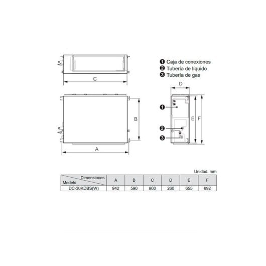 Climatiseur Gainable Daitsu Atlas II 3NDA04515 7.309 Frigories A++ Pompe à Chaleur WiFi
