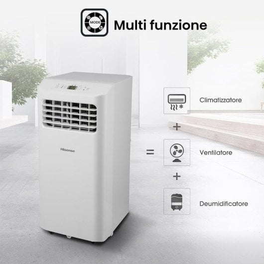 Aire Acondicionado Portabel HISENSE APC07KV 1.700 Frigorías Clase A Mando Digital