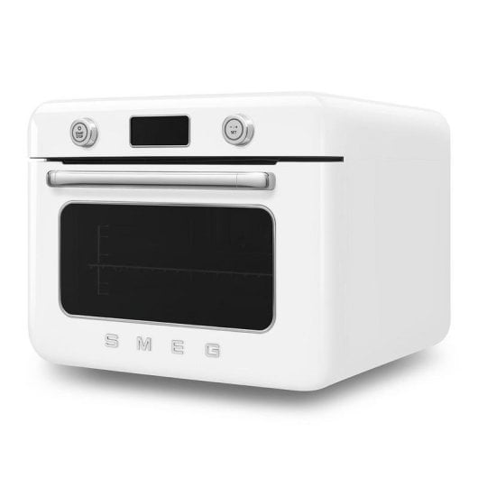 Dampfbackofen Smeg COF01WHEU 30 l Weiß/Inox mit LCD-Display und 3 Einschüben