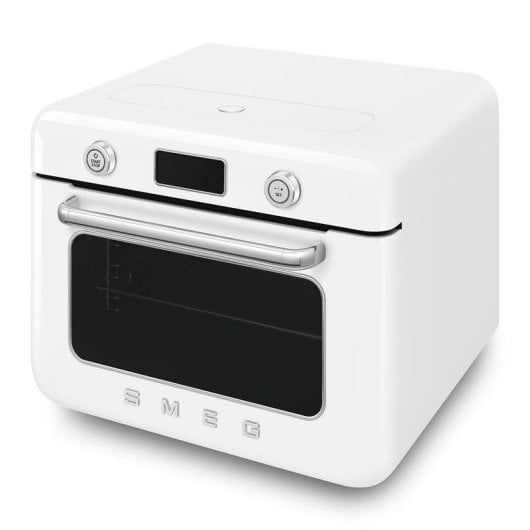 Dampfbackofen Smeg COF01WHEU 30 l Weiß/Inox mit LCD-Display und 3 Einschüben