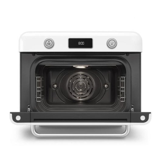 Dampfbackofen Smeg COF01WHEU 30 l Weiß/Inox mit LCD-Display und 3 Einschüben