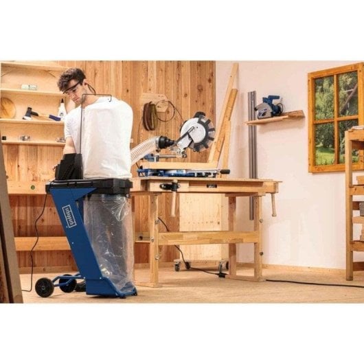 Aspirateur Industriel à Main Scheppach DC500 550W Réservoir 75L 1150m³/h Blanc