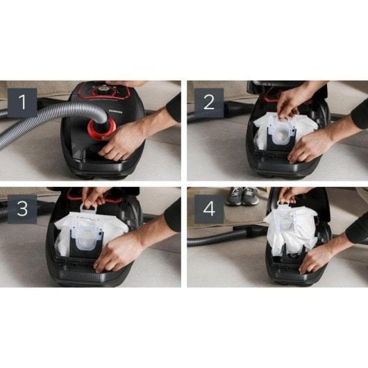 Aspirateur avec Sac Siemens VSZ7XTRM 750W Allergy Plus 5L Filtre Lavable Gris Pardo