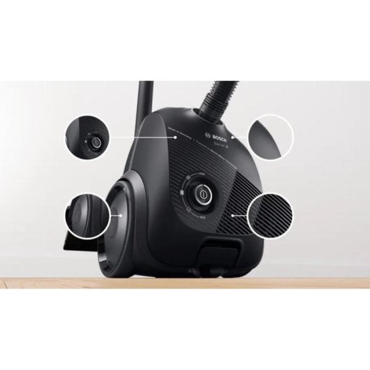 Aspirapolvere Con Sacco Bosch BGLS2BA1H 0,6kW Con Cavo Nero