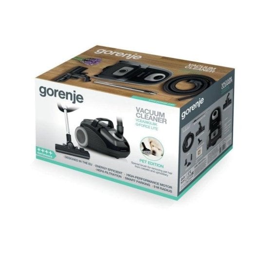 Aspiradora Con Bolsa Gorenje VCEA28GLBK 0,7 kW Con Cable Negra