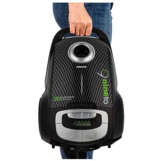 Aspirateur Avec Sac Sencor SVC 9000BK 0,8kW Avec Fil Noir Vert Argent