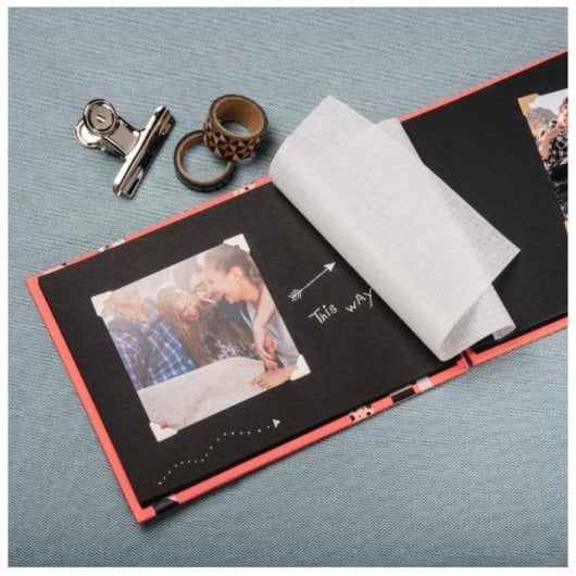 Álbum de Fotos Hama Fine Art Azul 50 Folhas Espiral 10x15cm Personalizável