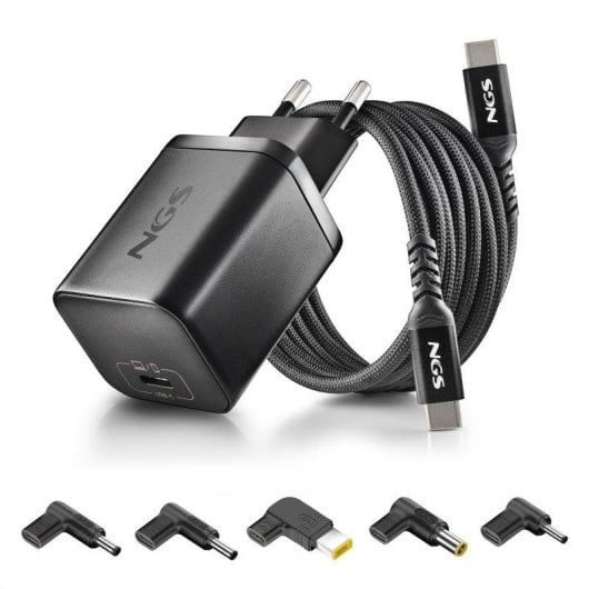 Carregador NGS BUD65W-L GaN 65W USB-C Cabo 1,5 m Adaptadores Lenovo