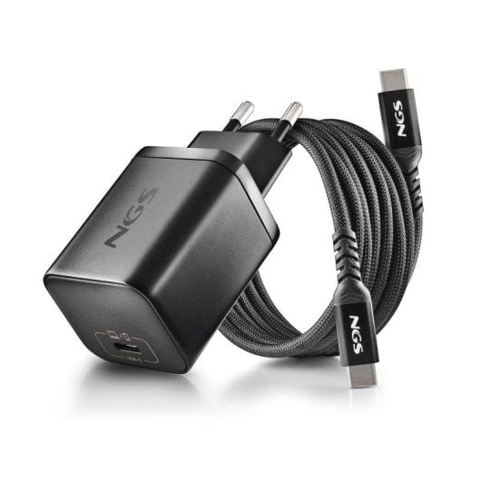 Caricabatterie NGS BUD 65W-H GaN 65W USB-C Cavo 1,5 m 8 Connettori DC HP