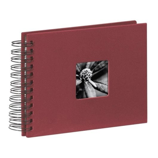 Album photo HAMA Fine Art Bordeaux 50 pages reliure spirale couverture personnalisable