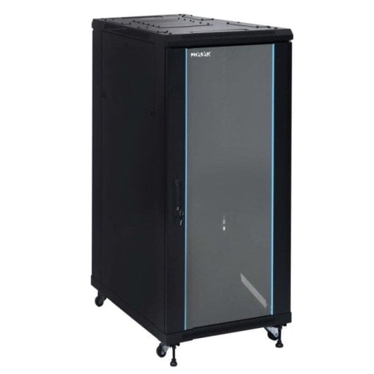 Armário Rack Phasak PHO 6627 27U 600x600 Porta Vidro Ventilação Segurança