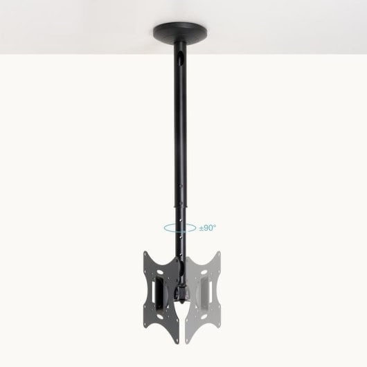 Support plafond TooQ LPCE2301TSLI-B 23-42" acier, hauteur réglable, noir