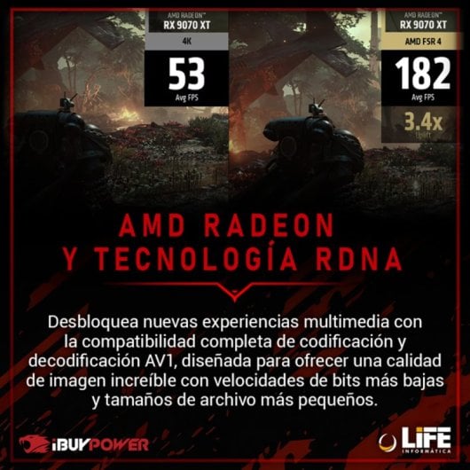 Pc Ibuypower Fighter Warhead Lite Amd Ryzen 5 5500 16gb 1tb Ssd Rx 9070 Xt Windows 11 Pro Wi-fi 5