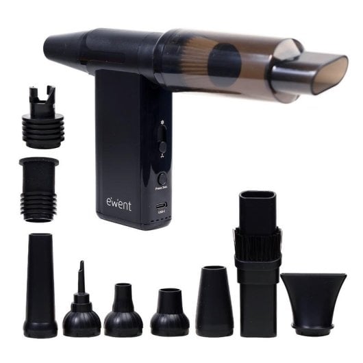 Aspirador Ewent EW5682 Portátil Superpotente 180000 RPM 8 Velocidades USB-C