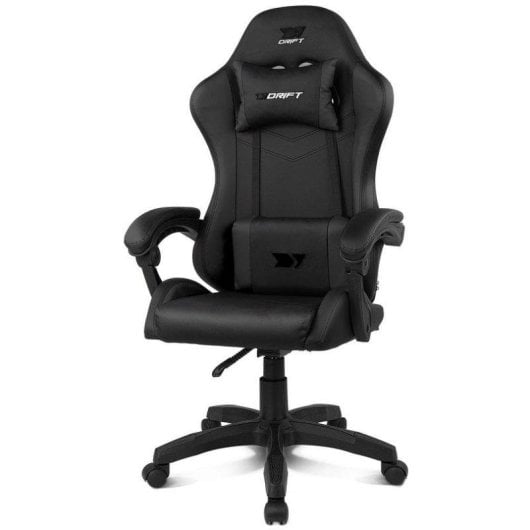 Silla Drift DR35 Diseño Exclusivo Gaming Negra respaldo reclinable cojines lumbar y cervical