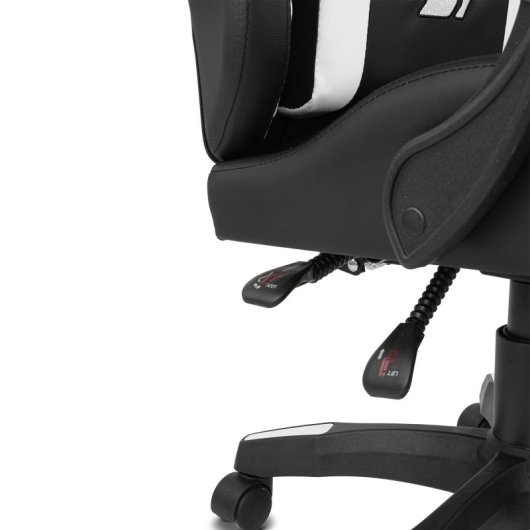 Silla Drift DR35 Diseño Exclusivo Gaming Negra/Blanca respaldo reclinable cojines lumbar y cervical