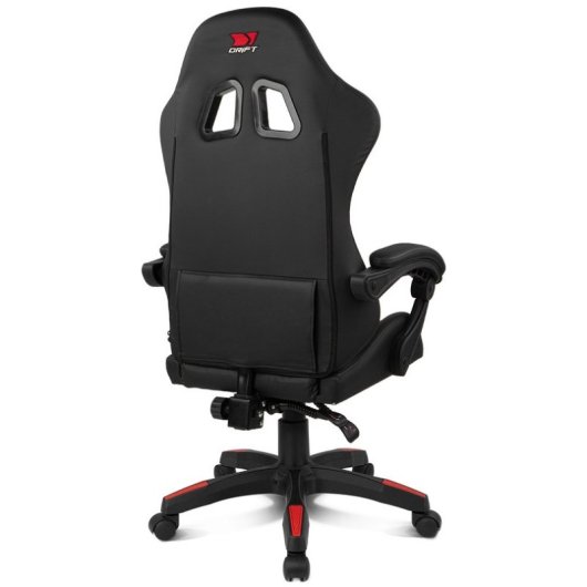 Silla Drift DR35 Diseño Exclusivo Gaming Negra/Roja respaldo reclinable cojines lumbar y cervical
