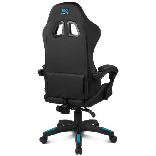 Silla Drift DR35 Diseño Exclusivo Gaming Negra/Azul respaldo reclinable cojines lumbar y cervical