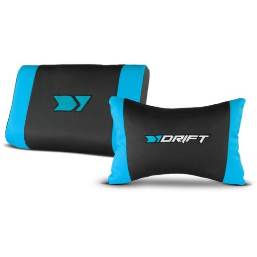 Silla Drift DR35 Diseño Exclusivo Gaming Negra/Azul respaldo reclinable cojines lumbar y cervical