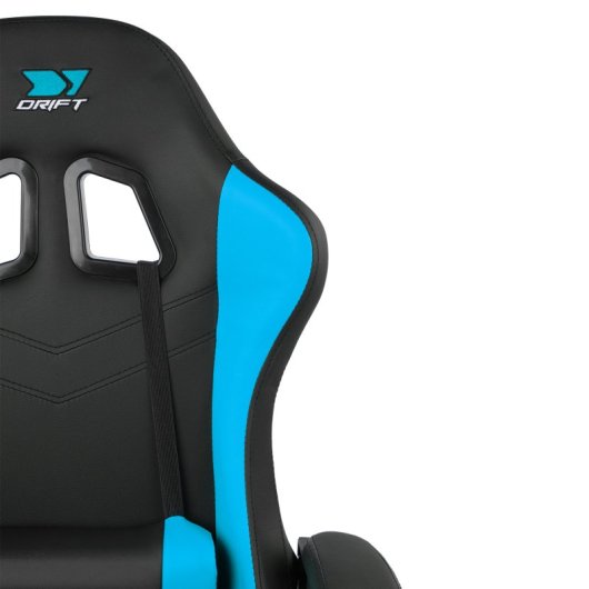 Silla Drift DR35 Diseño Exclusivo Gaming Negra/Azul respaldo reclinable cojines lumbar y cervical