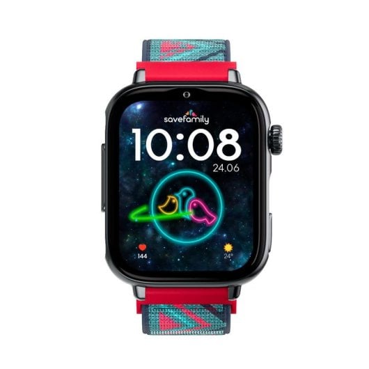 SaveFamily 8436628090093 4G WiFi GPS 20mm AMOLED Noir S Caméra Micro Haut-parleur Cardio