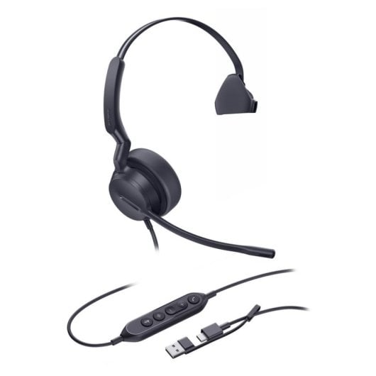 Casque Yealink UH42 Mono UC avec fil USB-C/A Appels/Musique Réduction de bruit Noir
